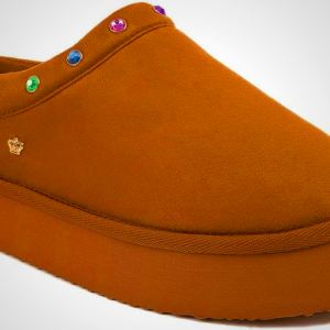 Juicy Couture Women's Cozy Slipper Mule – Plush Indoor Outdoor House Shoe with Memory Foam and Faux Fur Lining