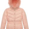 Juicy Couture Girls Coat, Faux Fur Hooded Winter Jacket, Warm Padded Parka Hoodie, Kids Heavyweight Winter Coat couture meaning