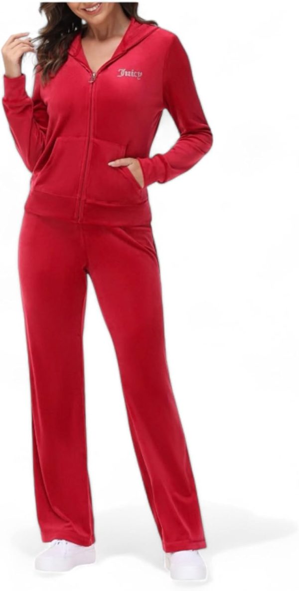 Juicy Couture Women's Bling Velour Track Pants-4