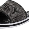 Juicy Couture Women's Slide Sandals - Glitter Bling Open Toe Sparkle Flats - Dressy Summer Casual Footwear juicy crab