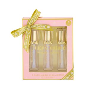 Juicy Couture 3 Pack Liquid Highlighter Makeup Set – Bloom, Shine, & Glow, Buildable & Lightweight couture pop ups