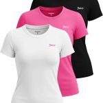 Juicy Couture Women's Short Sleeve Athletic T-Shirts – Workout Tops for Fitness, Yoga, Pilates, Gym & Activewear (Plus)-0