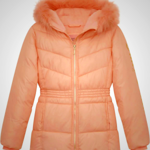 Juicy Couture Girls Coat, Faux Fur Hooded Winter Jacket, Warm Padded Parka Hoodie, Kids Heavyweight Winter Coat