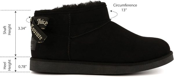 Juicy Couture Women Slip On Winter Boots Warm Microsuede Insulated Fashion Ankle Booties Outdoor Snow Boot-Olden spotify