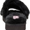 Juicy Couture Women's Luxe Faux Fur Slide Slippers with Embellished Strap, Cozy Indoor/Outdoor Fuzzy Slip-On Sandals-4