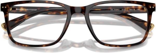 Brooks Brothers mens Bb2064u Universal Fit Rectangular Prescription Eyewear Frames-4