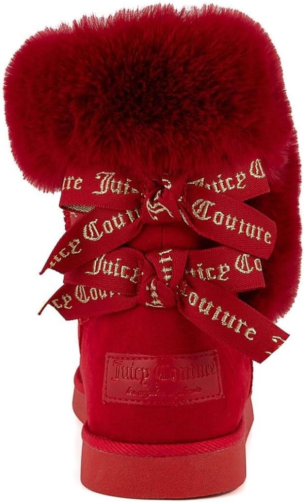 Juicy Couture Women's Slip On Winter Snow Boots Warm & Insulated Fur Lining Comfortable Fashion Booties-3