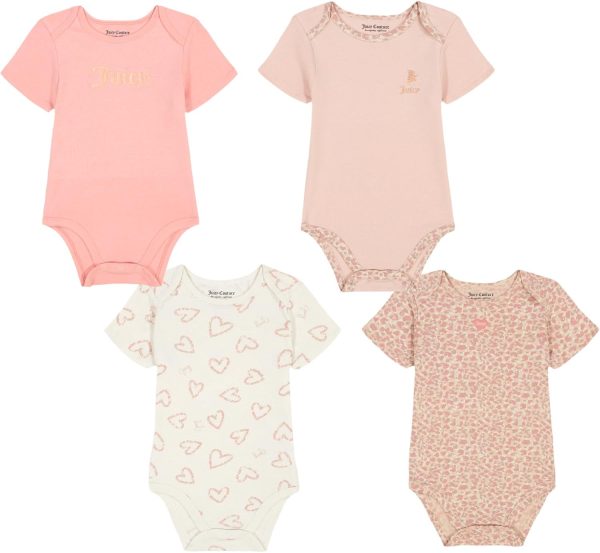 Juicy Couture baby-girls 4 Pack Bodysuits baby girls names and meaning