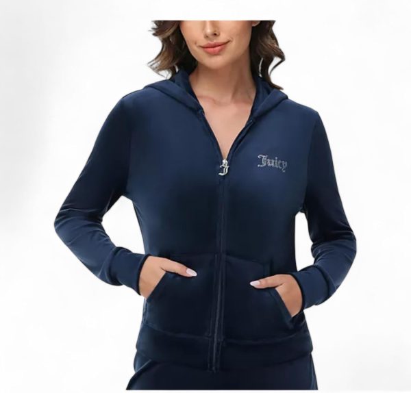Juicy Couture Women's Bling Velour Hoodie-1