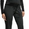Juicy Couture Women's 2 Piece Velvet Fleece Long Sleeve Scoop Neck Fitted Top and Pants Lounge Sleepwear Set-0
