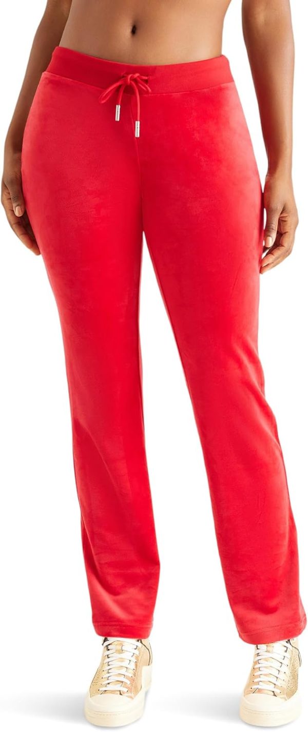 Juicy Couture Womens Rib Waist Velour Pants with Drawcord juicy juice