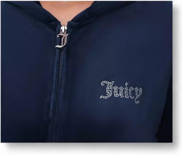 Juicy Couture Women's Bling Velour Hoodie-4