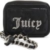 Juicy Couture Women’s Square Zip Around Wristlet Wallet – Card Holder with ID Window & Secure Zip Closure – Demure Liquorice Black juicy couture bag
