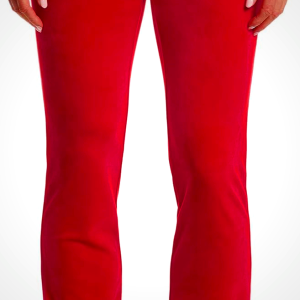 Juicy Couture Womens Rib Waist Velour Pants with Drawcord