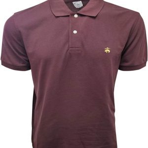 Brooks Brothers Golden Fleece Slim Fit Performance Polo Shirt (X-Large, Maroon (Gold Logo)) brothers home