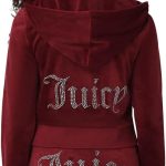 Juicy Couture womens Solid Classic Juicy Hoodie With Back Bling-0