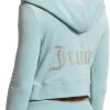 Juicy Couture womens Solid Classic Juicy Hoodie With Back Bling classic car