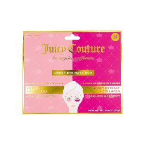 Juicy Couture Hydrogel Undereye Mask Duo, 6 Vitamin C + Aloe Vera Masks to Hydrate & Restore, 6 Honey Extract + Collagen to Brighten & Protect under eye prf