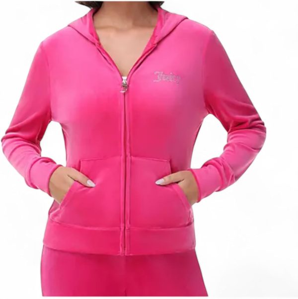 Juicy Couture Women's Bling Velour Hoodie-1