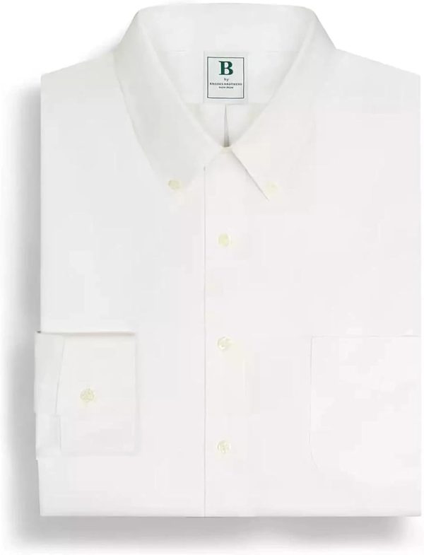 Brooks Brothers B Men’s Regular Fit Non-Iron Solid Pinpoint Dress Shirt brooks shoes