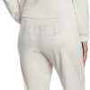 Juicy Couture Women's 2 Piece Velvet Fleece Long Sleeve Pullover Top and Pants Lounge Sleepwear Set-3