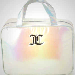Juicy Couture Iridescent Makeup Bag Cosmetics Organizer Travel Essentials Weekender Iridescent