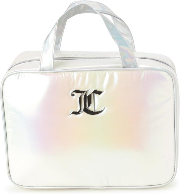 Juicy Couture Iridescent Makeup Bag Cosmetics Organizer Travel Essentials Weekender Iridescent couture meaning