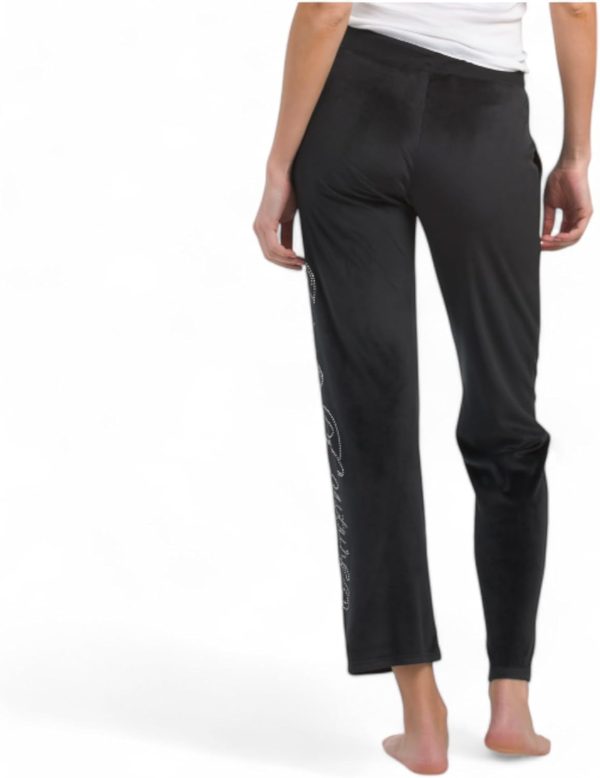 Juicy Couture Women's Velvet Fleece Pajama Pant with Rhinestones velvet dress