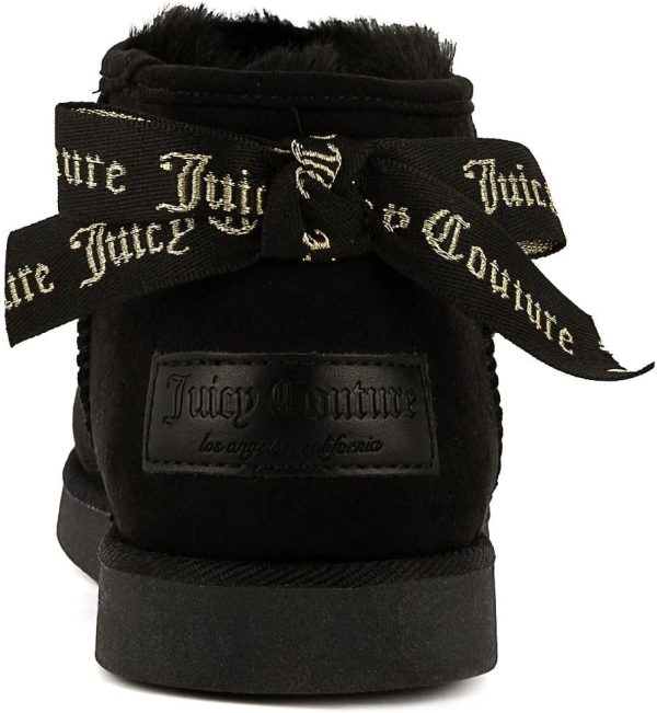 Juicy Couture Women Slip On Winter Boots Warm Microsuede Insulated Fashion Ankle Booties Outdoor Snow Boot-Olden slip-on tub spout