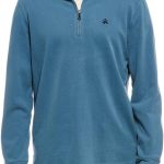 Brooks Brothers Mens Classic Fit Contrast Collar Quarter Zip Cotton Sweatshirt, brothers home