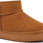 Juicy Couture Women Slip On Winter Boots Warm Microsuede Insulated Fashion Ankle Booties Outdoor Snow Boot-Olden slippery