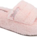 Juicy Couture Women's Faux Fur Platform Slippers – Fluffy Cozy Indoor Outdoor Slip-On House Shoes-0