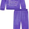 Juicy Couture girls 2 Pc Velour Pant Set 2 piece luggage set