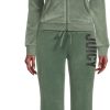 Juicy Couture womens Heritage Rib Trim Kangaroo Pocket Track With Back-4