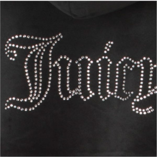 Juicy Couture Women's Hallow Bling Velour Hoodie-2