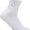 6 Pack Juicy COUTOURE Studed Juicy COUTOURE Heart HC Shortie Crew A Socks-3