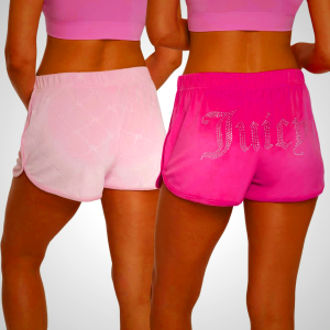 Juicy Couture Women's 2-Pack Sleep and Lounge Velvet Fleece Dolphin Shorts