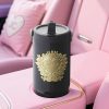 Juicy Couture 30oz Flip Flow Stainless Steel Tumbler With Flip Straw and Carry Handle, Black 3D Gold Logo-3