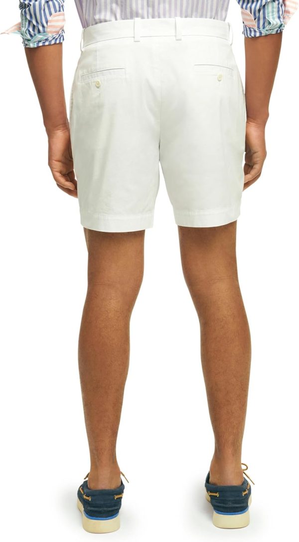 Brooks Brothers Mens Stretch Supima Cotton Poplin Chino 7 Inch Inseam Shorts stretching