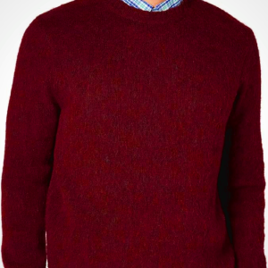 Brooks Brothers Mens Brushed Wool Crew Neck Sweater