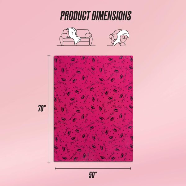 Juicy Couture Luxurious Throw Blanket for Couch - 50” x 70” Inches - Crown Royal Blanket - Plush & Cozy Throw Blanket - Decorative Blankets for Sofas, Throws for Chairs, and Beds – Hot Pink-1
