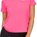 Juicy Couture Women's Short Sleeve Athletic T-Shirts – Workout Tops for Fitness, Yoga, Pilates, Gym & Activewear (Plus) short ribs