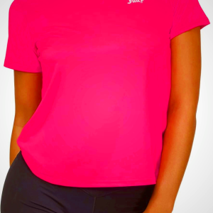 Juicy Couture Women's Short Sleeve Athletic T-Shirts – Workout Tops for Fitness, Yoga, Pilates, Gym & Activewear (Plus)