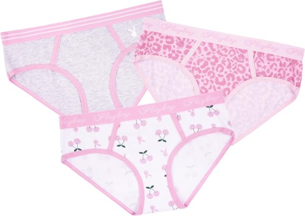 Playboy Women's Juniors Ladies Bunny Print Underwear and Sports Bra Sets in Sizes XXS-XL shein