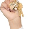 Juicy Couture Cute Key Chains for Women, Gold-Tone Logo Keychain with Clear Crystals, Juicy Gifts cute