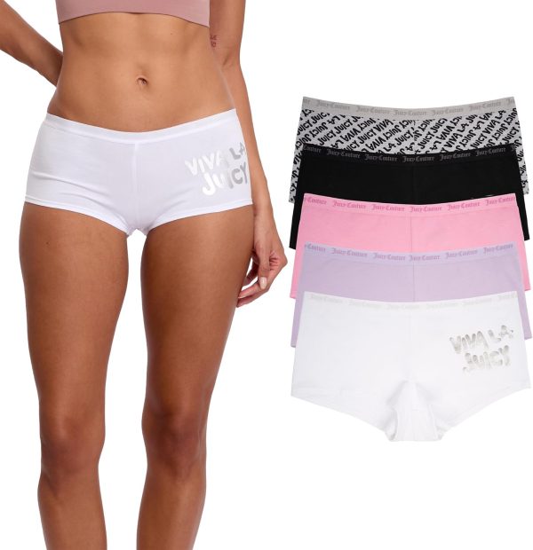 Juicy Couture Women's 5 Pack Cotton Underwear Set juicy crab