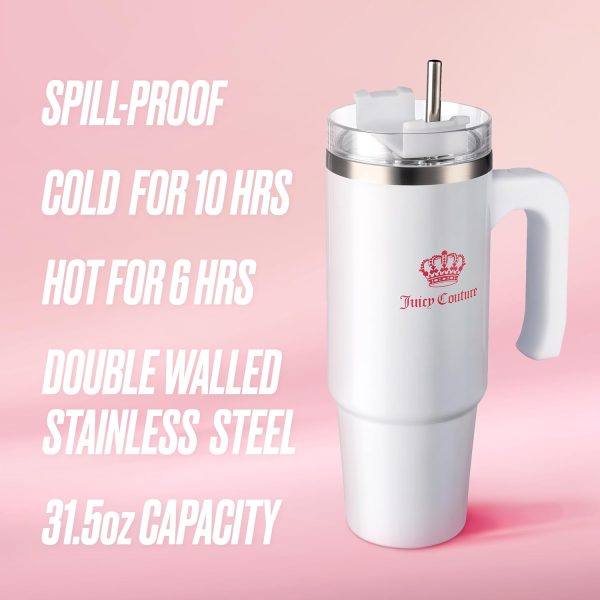 Juicy Couture Travel Style Fashion Water Bottle - Purple - 31.5oz juicy juice