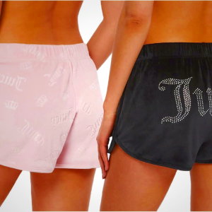 Juicy Couture Women's 2-Pack Velvet Fleece Dolphin Lounge Shorts