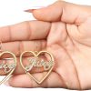 Juicy Couture Logo Heart Dangle or Hoop Earrings for Women, Gold-Tone Heart Earrings with Clear Stones, Juicy Gifts hearthstone