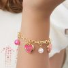 Juicy Couture Kids Charm Bracelets for Girls, Gold-Tone Girls' Bracelets with Novelty and Logo Charms, Juicy Gifts charming